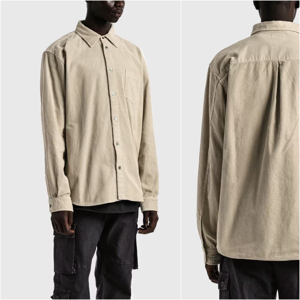John Elliott Corduroy Cloak Button up Shirt Long Sleeve Size 4